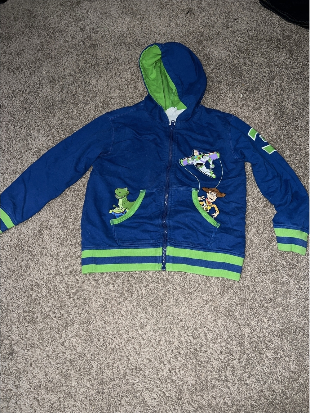 Disney Collection Pixar Toy Story Buzz Lightyear Zip Up Hooded Jacket Y 7/8
